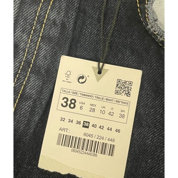 Zara Womens Wide Leg Jeans EU 38 US 6 Full Length Blue Denim 6045/224 NWT - Picture 3 of 15